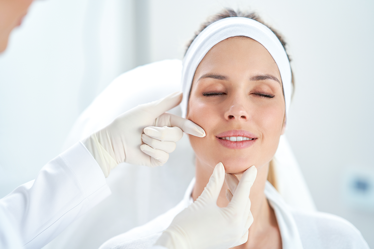 A scene of medical cosmetology treatments Botox injection